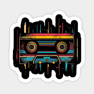 retro, retro gaming, gamer, 90s, cassette, tape, vintage, retro america, old Sticker